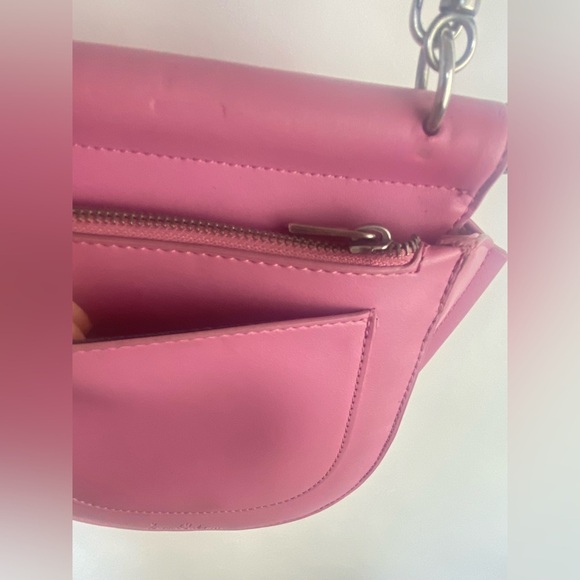 Sam Edelman Mia Half Moon Faux Leather Crossbody Bag Pink - Picture 10 of 13